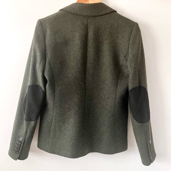 VERONICA BEARD | Somner Green Gray Herringbone Tweed Dickey Jacket Blazer 4 - Picture 6 of 10